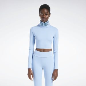 Bluza Damskie Reebok by Pyer Moss Turtleneck Niebieskie PL 16ZAVMW